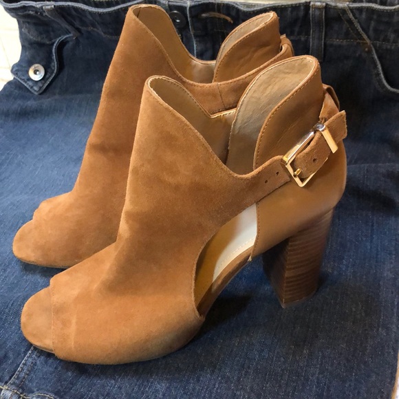 White House Black Market Shoes - White House Black Market Leather and suede opentoe